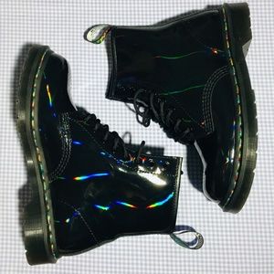 Dr. Martens 1460 Rainbow Patent Black